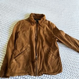 VINTAGE Ralph Lauren Suede Leather Jacket SIZE 12(s)